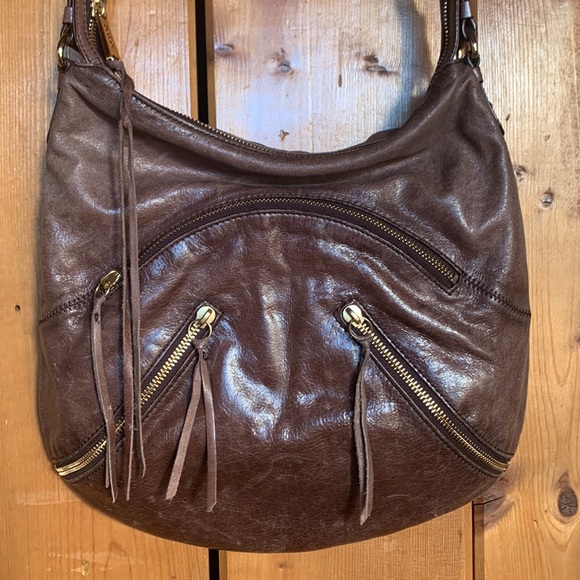 Botkier Distressed Chocolate Brown Leather Bag - Picture 2 of 10
